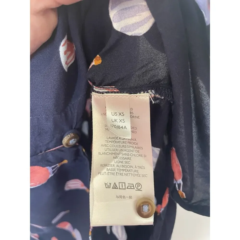 MAEVE BY ANTHROPOLOGIE SLEEVELESS NOVELTY PRINT HOT AIR BALLOON BLOUSE SZ XS - Picture 10 of 14